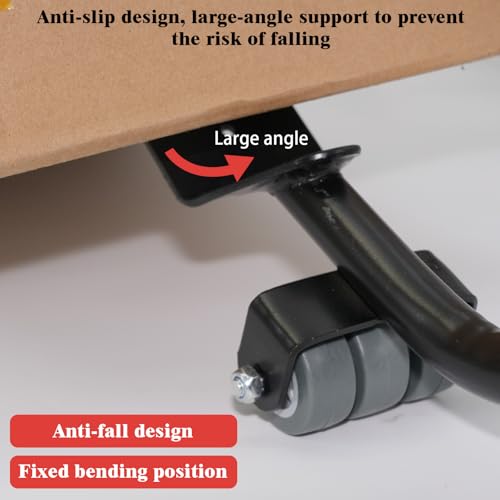 Sudnsadaks Möbeltransportrollen Set, Möbelrollen, Transportroller, Möbelroller, Möbelheber mit Bremse, 4 Möbel Roller und 1 Lastenheber, 360 Grad Drehbar Rads, Ideal für Möbel-Transport Beim Umzug