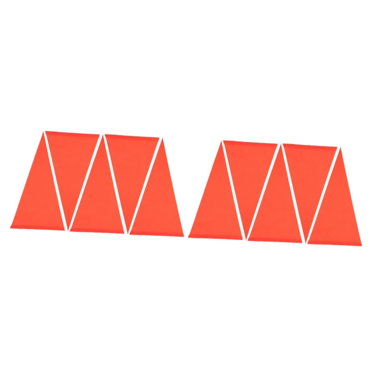 GALPADA 2sets Bicycle Safety Flag Triangular Flag PVC Construction Improve Visibility Easy to Install Carry 5pcs*2