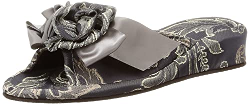 ロイヤルアーデン アクアフラワー スリッパ クラシックグレー・76239