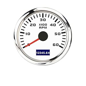 PXQPYMATX 52mm Drehzahlmesser 6000 RPM Edelstahl