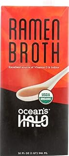 Ocean's Halo Organic Ramen Broth, Gluten Free, Vegan & Vegetarian Noodle Broth, 946 ml, 1 Unit
