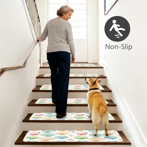 Alfombras antideslizantes Mexpekil de 76 x 20 cm para evitar caídas en escaleras 8