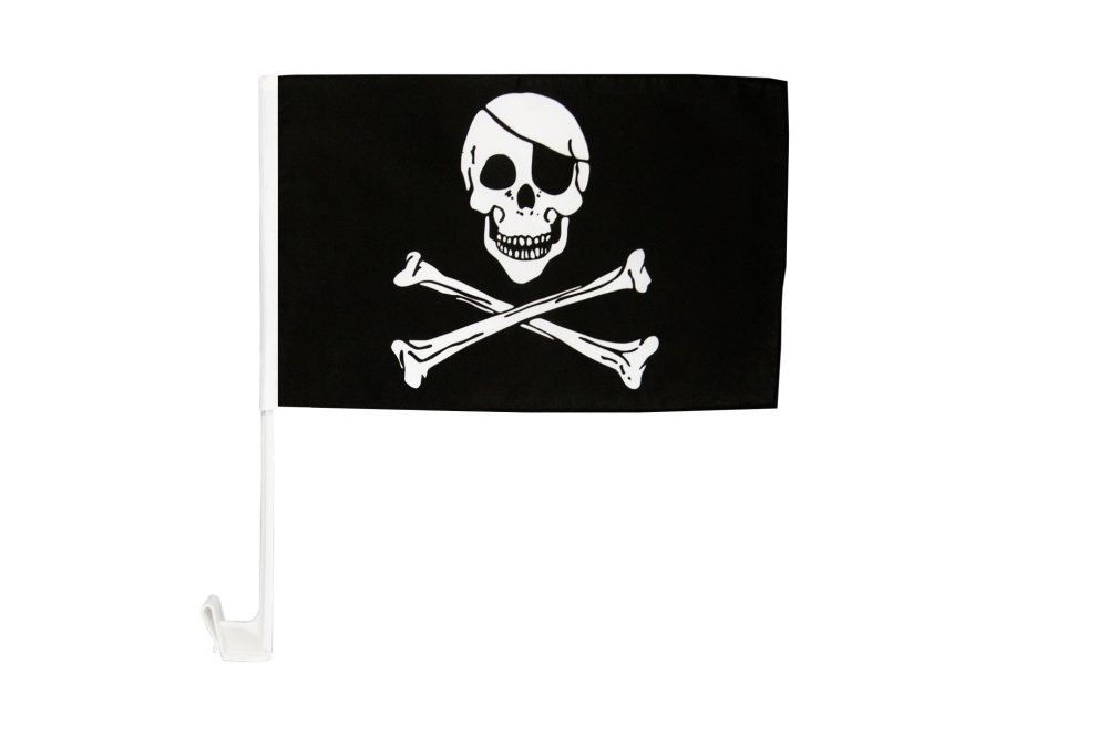 Ramsons Imports Jolly Roger Pirate Car Window Flag