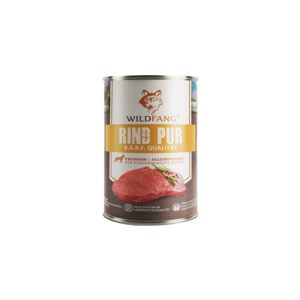 Wildfang® Wildliebe Welpen Starterpaket – Kauartikel Hund Set mit Hundefutter nass Rind & getreidefrei Wild Trockenfutter für Hunde Geweih für Hunde Rothirschgeweih Leder Kauknochen als Hundespielzeug