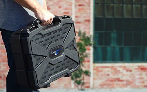 image for CASEMATIX Projector Travel Case with Hard Shell Outer & Foam Interior 