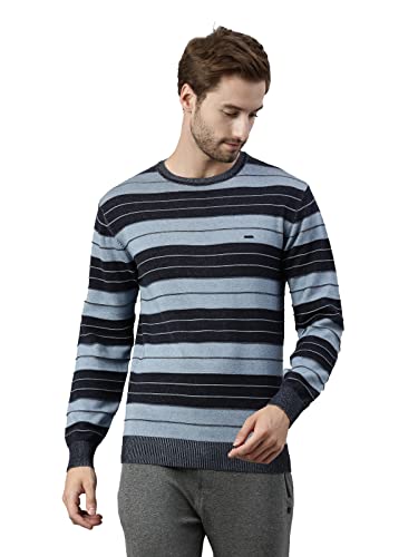 Image of Proline Men's Cotton Round Neck Sweater (PV17504L MB XXL Mid Blue Xx-Large)