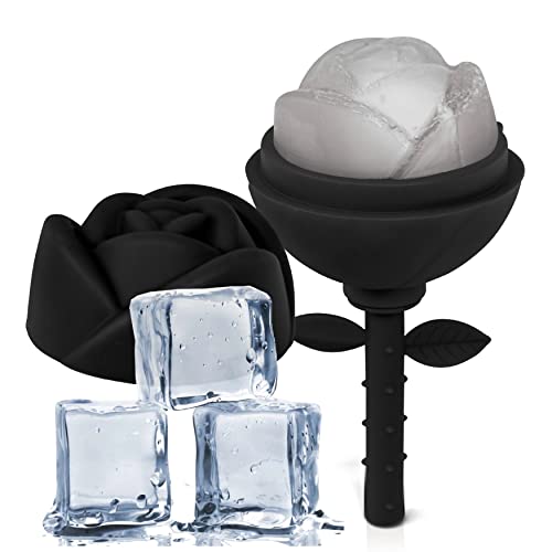 SKS Goods Rose Shaped Face Ice Roller (Black)