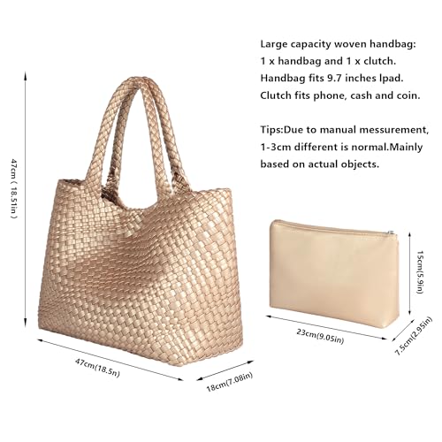 Image of Queenoris Shoulder Bags for Women, Fashion Purses and Handbags Top Handle Vegan Leather Shopper Satchel Large Travel Tote Bag | TOP HANDLE
