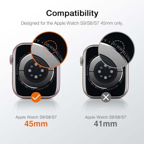 Image of LK 6 Pack for Apple Watch Screen Protector 45mm Series 9 8 7 [New Version] Anti-Scratch, Self-Healing Soft TPU Screen Protector for Apple Watch 45mm, Bubble Free, HD Transparent, Touch Sensitive