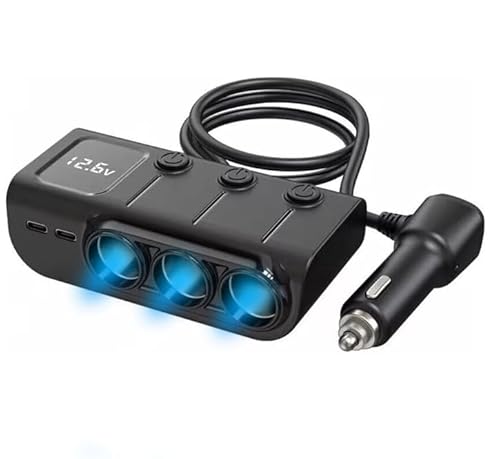 ZUKIDA 120W USB-Cԍڏ[d 6 in 1ԗp[dA_v^[12V/24V Type-CPD36W USB[d|[g2+QC3.0[d|[g1 LEDd\ DC 2\PbgVK[C^[Xvb^ fA [dAdbAGPS