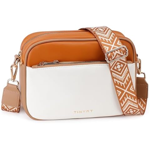 TINYAT Crossbody Bag for Women Small Cross body Purse With Adjustable Wide Strap Women Shoulder Handbags Purse Cover