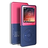 MP3 Player,Voice Recorder,MP4 Music Player 8GB Portable Digital HiFi Lossless Music Long Battery Time 1.8' Screen Support up to 128GB Red