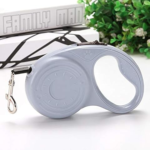 homeyuser Retractable Dog Lead 5M Extendable Dog/Pet Leads Up to 55lbs For Small& Medium Pet (grey) Cover
