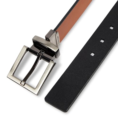 Image of Calvin Klein Men's Reversible Leather Belt - 2‑in‑1 Versatile Modern Style