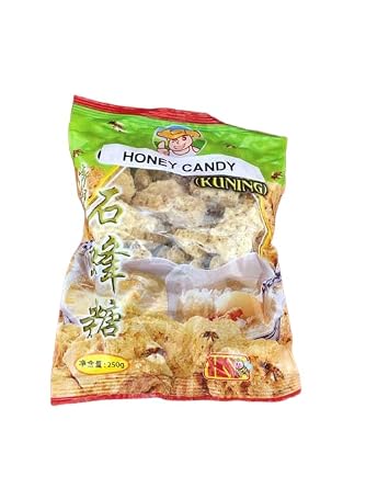 Sweet Post Traditional Stone Honeycomb Sugar , Malaysian Rock Sugar Sweetener, 250g, |Non-Refined Sweetener for Tea, Desserts & Asian Cuisine | Dissolves Instantly in Hot Drinks | Vegan, Non-GMO & No Additives