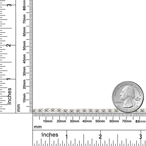 Gem Stone King 925 Sterling Silver Multi Faceted Crystal Beads Tennis Bracelet For Women (7 Inch, with Lobster Clasp, Made in Italy)4