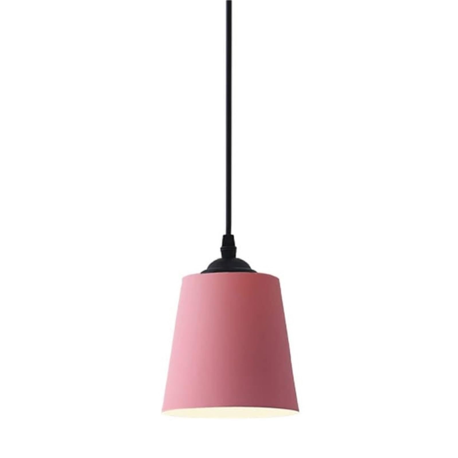 KHUKHU Modern Simple Farmhouse Chandelier Macaron Fashion Ceiling Hanging Light Colorful Hanging Light Fixtures Nordic Creative Personality Lamp E27 Room Bedroom Entrance Club Office(Pink)