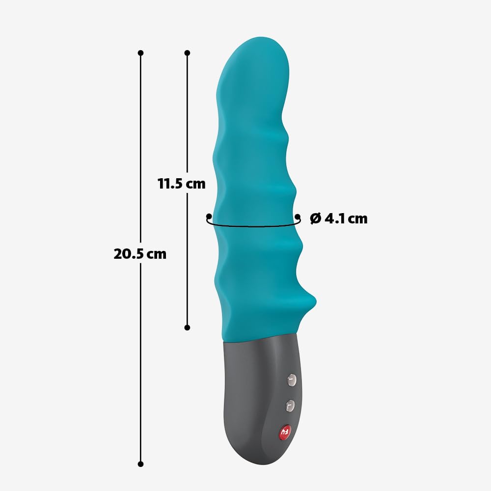 Fun Factory STRONIC SURF - Vibratore urti, Sex toy per lei, Vibratori donna sesso realistico, Silicone, Turchese