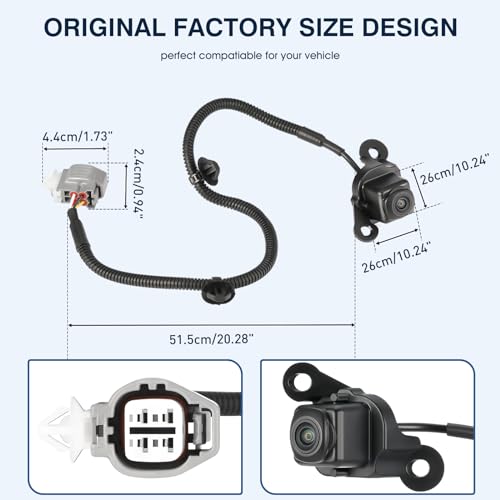 Image of Rear View Backup Camera Fit for Toyota Tundra 2007-2013, Reversing Parking Assist Camera OE Replacement 86790-34030 86790-34011