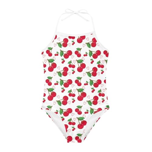 Image of Girls One Piece Swimsuit Summer Quick Dry Beach Sport Bathing Suit Halter Strap 1-10 Little Kids Toddler Swimwear