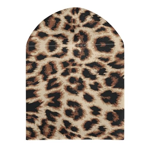 Funny Leopard Animal Print Kids Beanie Hat for for Girls Boys Children Cap Winter Knitted Chemo Cancer Headwear Accessories Gifts Decoration3