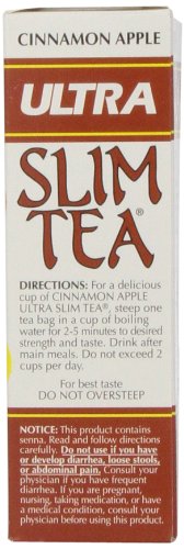 Ultra Slim Tea, Cinnamon Apple, Tea Bags, 24 Count Box, 1.69 Oz #TOP1