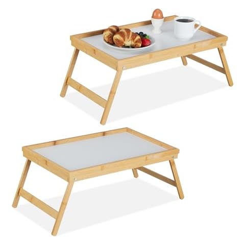 Plateaux de Petit-déjeuner Relaxdays en Bambou Cover