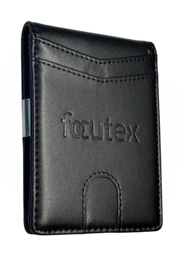 Genuine Leather Slim Wallet with RFID Protection – Black, Elegant Cardholder for Men & Women, Compact Leather Wallet