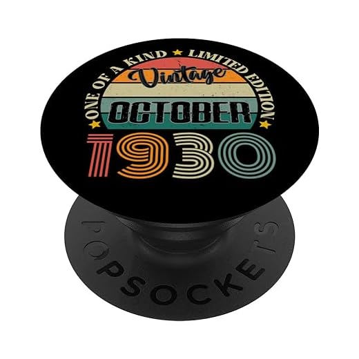 94 Años Vintage Octubre 1930 94 Cumpleaños Retro PopSockets PopGrip Intercambiable