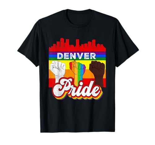 Denver Pride Rainbow Gay Pride Flag Funny LGBT T-Shirt