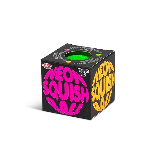 Tobar 38438 Neon Squish Ball Assortiment de Motifs et Couleurs