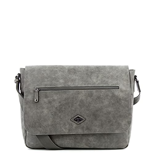 Lee Cooper Gibecière - Compatible A4 - Synthétique - Collection Desert - Gris