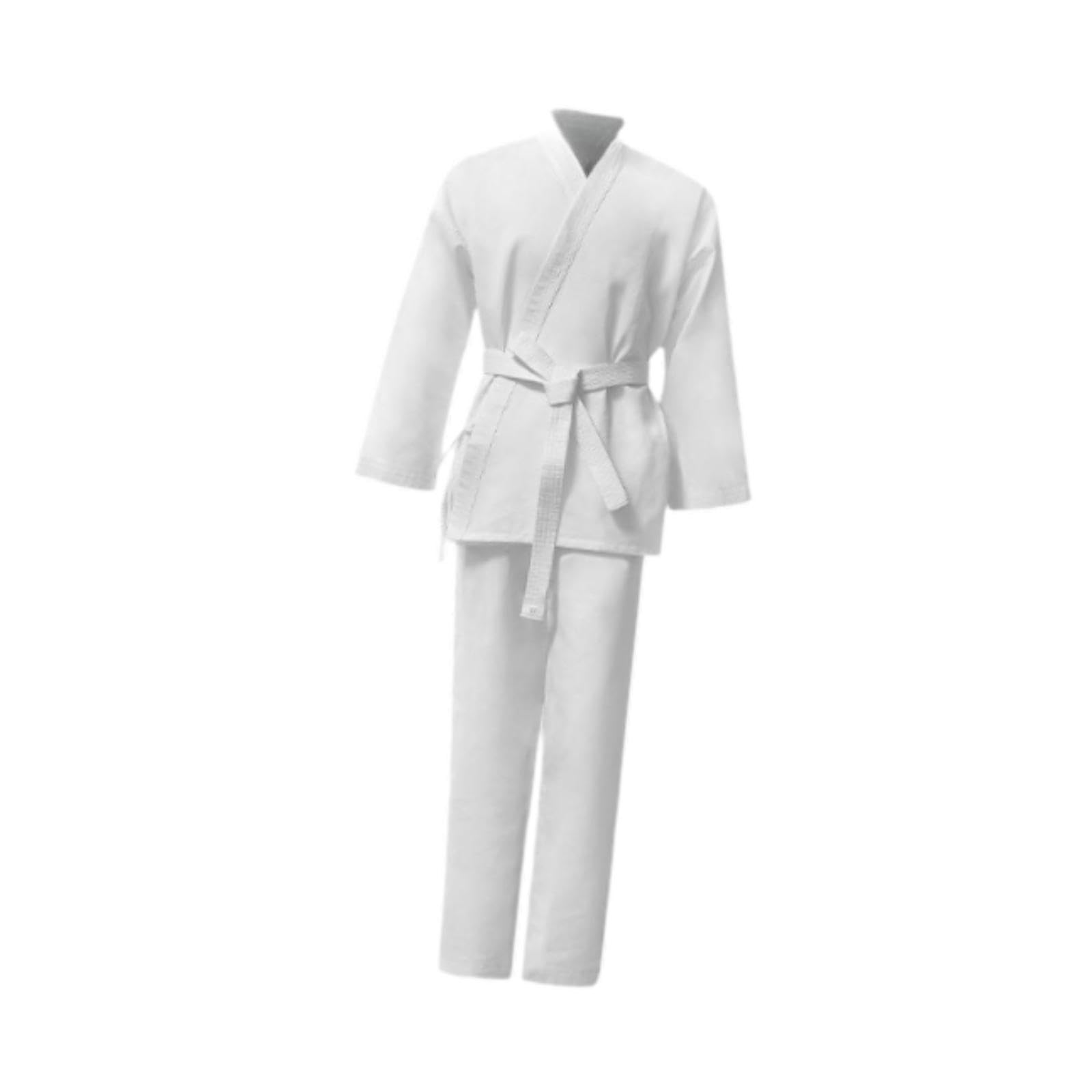 rockible Uniforme de Karate, Karate Gi, Mangas Largas Transpirable con Cinturón Conjunto de Trajes de Karate, Ropa de Karate para Ejercicio de Karate de