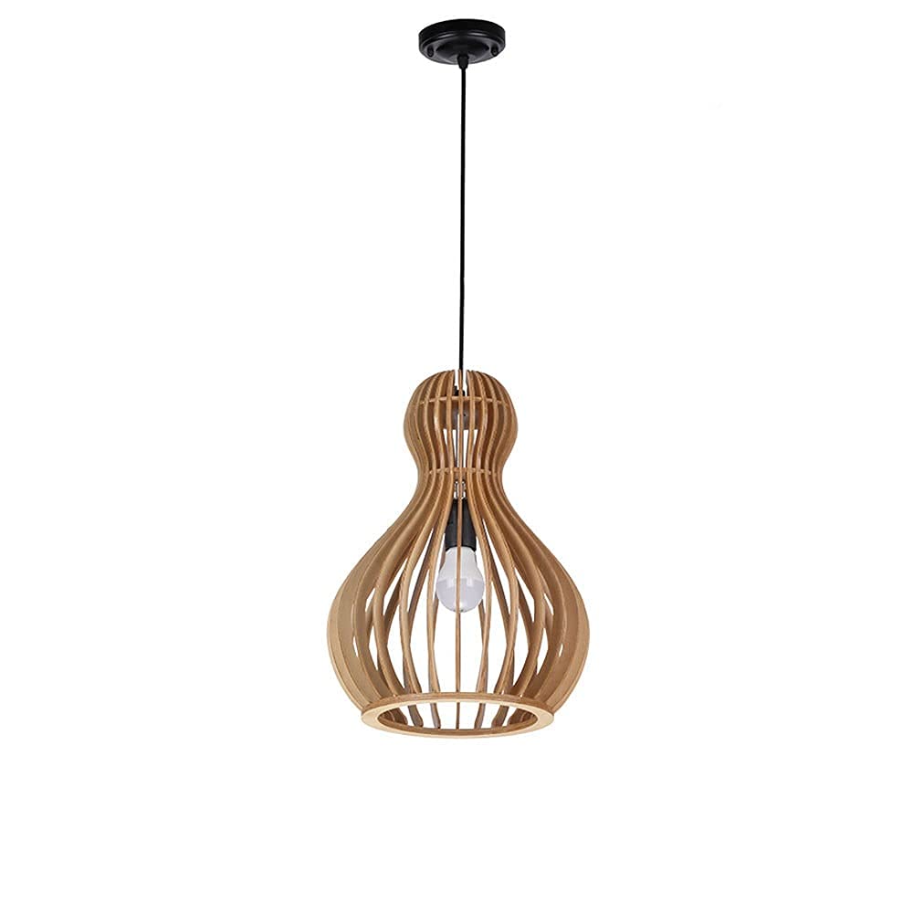 Lámpara colgante de bambú tejida a mano con decoración de estilo sudeste asiático