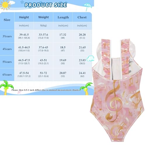 Traje de baño para niña de playa rosa dorado bañador infantil SyXIOP 3