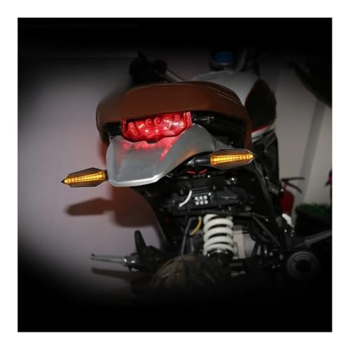 Clignotants LED moto à défilement fluide avec feu stop intégré - 3