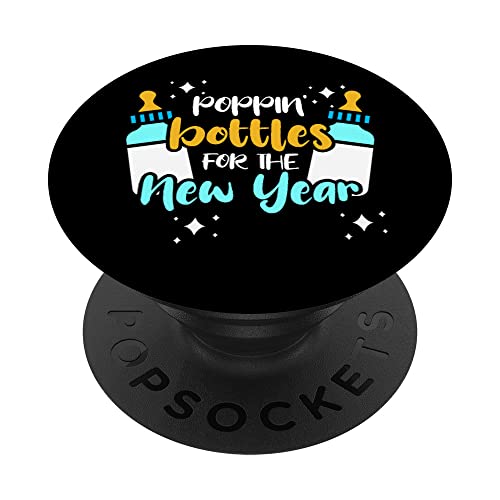 Botellas Poppin para el Año Nuevo Feliz Año Nuevo Fiesta PopSockets PopGrip Intercambiable