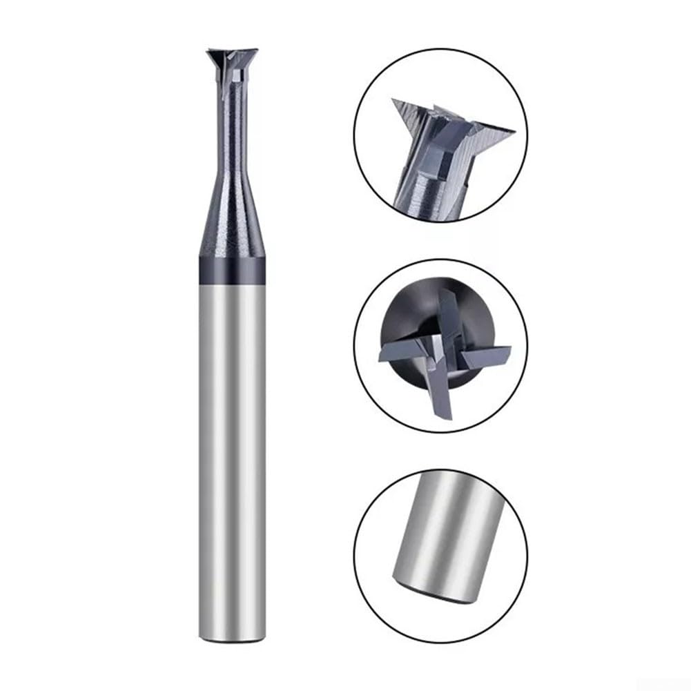 Fresa de cola de milano CNC de alto rendimiento de 6 mm, ángulo de 60 grados