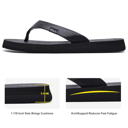 KOLILI Women's Yoga Mat Flip Flop Sandals | Max Cushioned Thong Sandals for Beach & Summer4