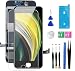 for iPhone SE Screen Replacement Black (4.0), Drscreen LCD Display Touch Screen Digitizer Compatible with iPhone 5SE for Model A1723,A1662,A1724, Pre-Assembly with Front Camera and Ear Speaker