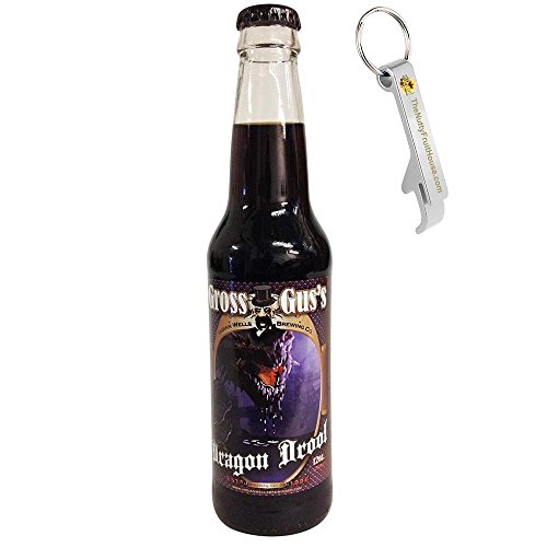 Rocket Fizz Gross Gus Dragon Drool Black Licorice Soda Flavor | Cane Sugar | Craft Soda Pop Drinks | 12 oz in Glass Bottle (6 Pack)