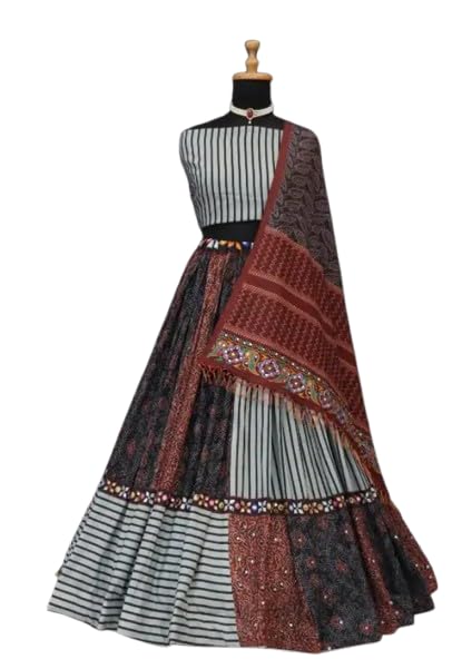 Printed Muslin Lehenga Choli