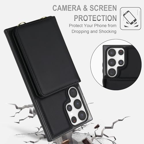 Coque Samsung S22 Ultra étui portefeuille cuir protection écran RFID - 6