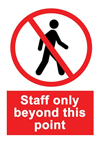 4 x avviso - Staff Only Beyond This Point - Info