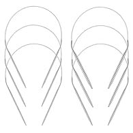 [Circular Knitting Needles Set] You will receive 6 PCS metal circular knitting needles 40cm x 2.5mm, 3.0mm, 3.5mm, 4.0mm, 4.5mm, 5.0mm and 10 stitch markers. Each circle needle is individually wrapped. The short round knitting needles measure 16" tot...