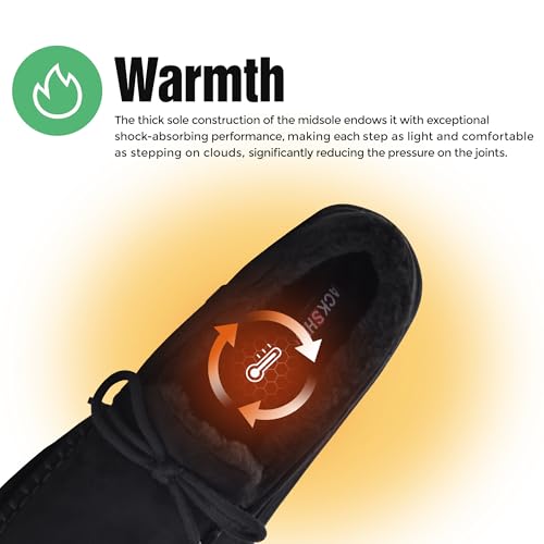 Image of JACKSHIBO Women's Barefoot Slip On Loafers Warm Fur Lined Boat Casual Shoes Suede Winter Walking Sneakers Wide Toe Box Minimalist Zero Drop