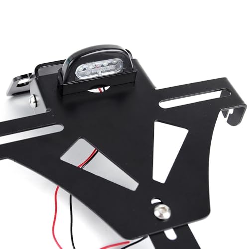 Support plaque immatriculation moto arrière réglable universel avec feu LED - 4