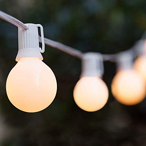 Romasaty G40 Frosted Outdoor Globe Replacement Bulbs Edison Style Glass Bulbs -Ul Listed For Indoor/Outdoor, 5 Watts /110 Volts/E12 Base 25 Pack Frosted White Bulbs #TOP6