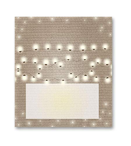 Stonehouse Collection Lot de 25 cartes de siège pour mariage, douche, fête Toile de jute rustique Cover