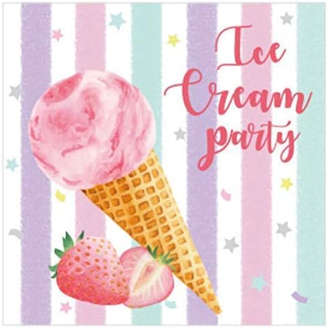 40pcs Ice Cream Paper Napkins | Disposable Ice Cream Napkin Sets | Ice Cream Themed Party Supplies…